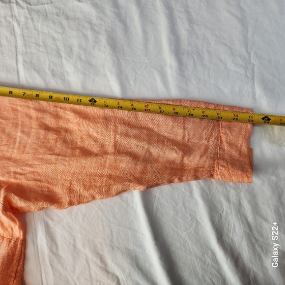 Sigrid Olsen Orange Button Down Shirt  SKU F16 - Picture 6 of 8